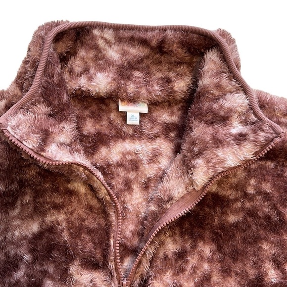 LuLaRoe Pink Tye Dye Teddy Bear Nancy Fleece - Size XL - Picture 5 of 15